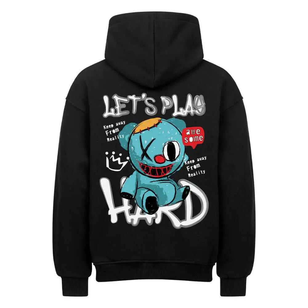 Oversized Hoodie Let's Play Hard 380 GSM – Bequem und lässig für jeden Tag