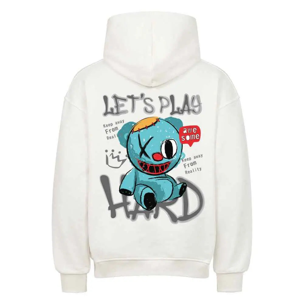 Oversized Hoodie Let's Play Hard 380 GSM für ultimativen Komfort und Stil