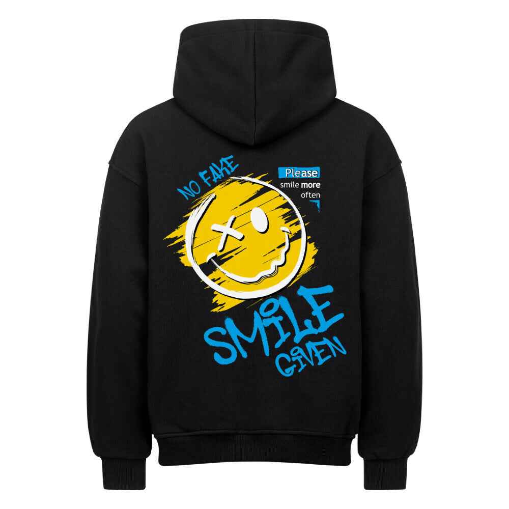 Oversized Hoodie No Fake Smile 380 GSM für ultimate Komfort und Stil