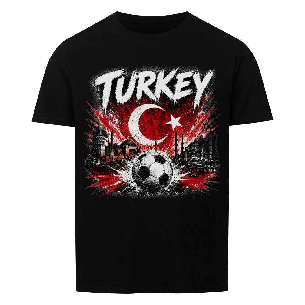T-Shirt Türkei WM 2026 – Istanbul Skyline Fußball Design