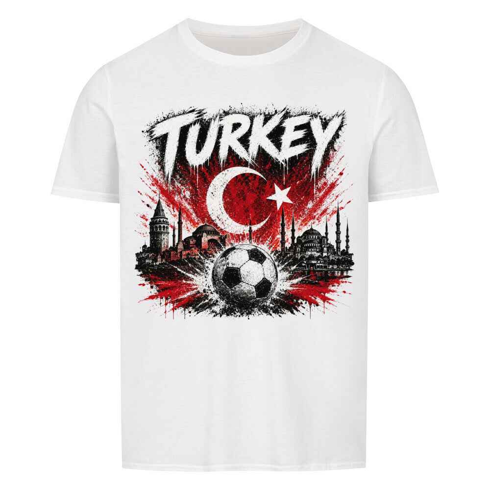 T-Shirt Türkei WM 2026 – Istanbul Skyline Fußball Design