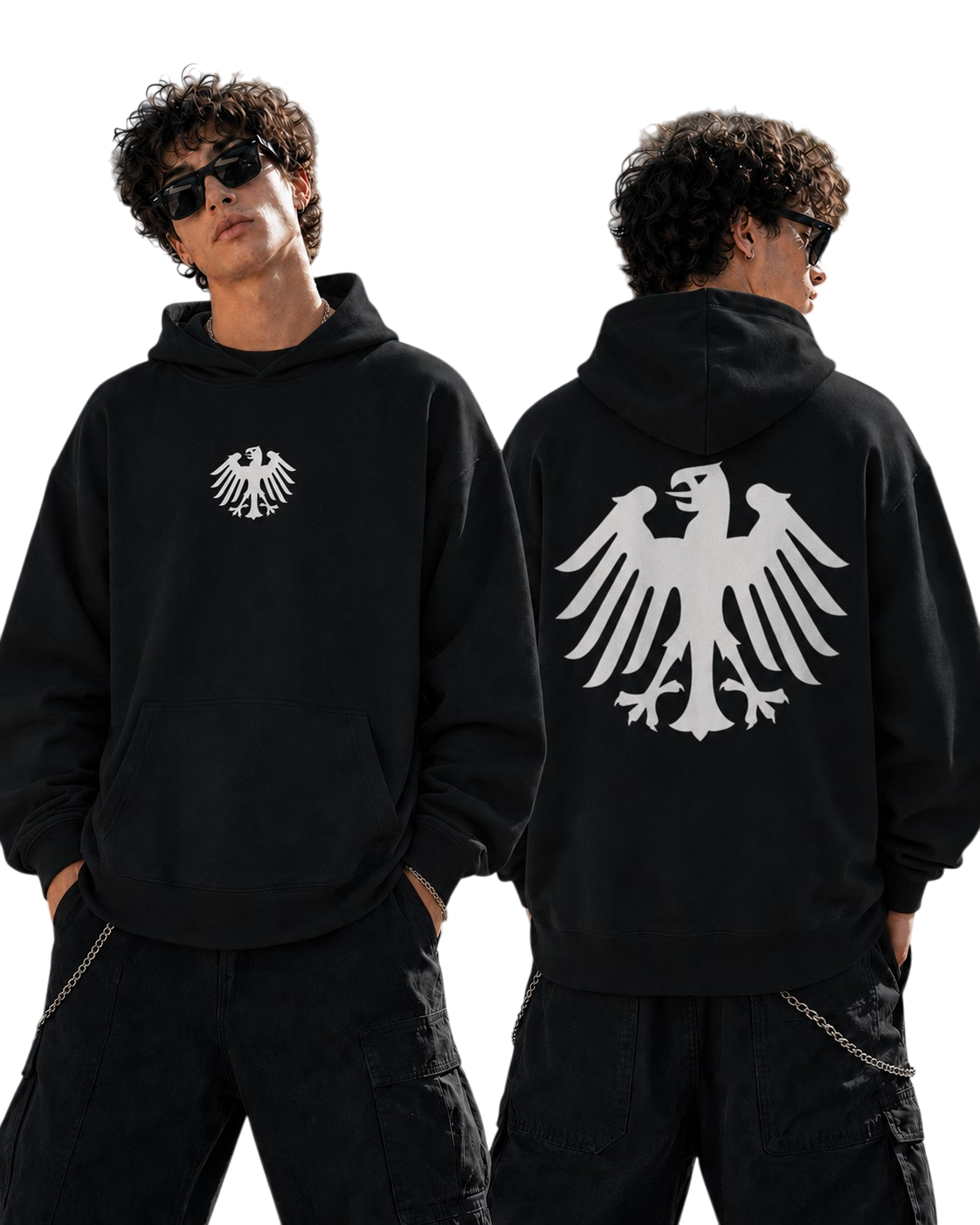 Oversized Hoodie Bundesadler 380 GSM für Herren und Damen