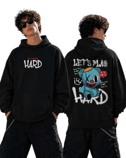 Let’s Play Hard – Oversized Hoodie