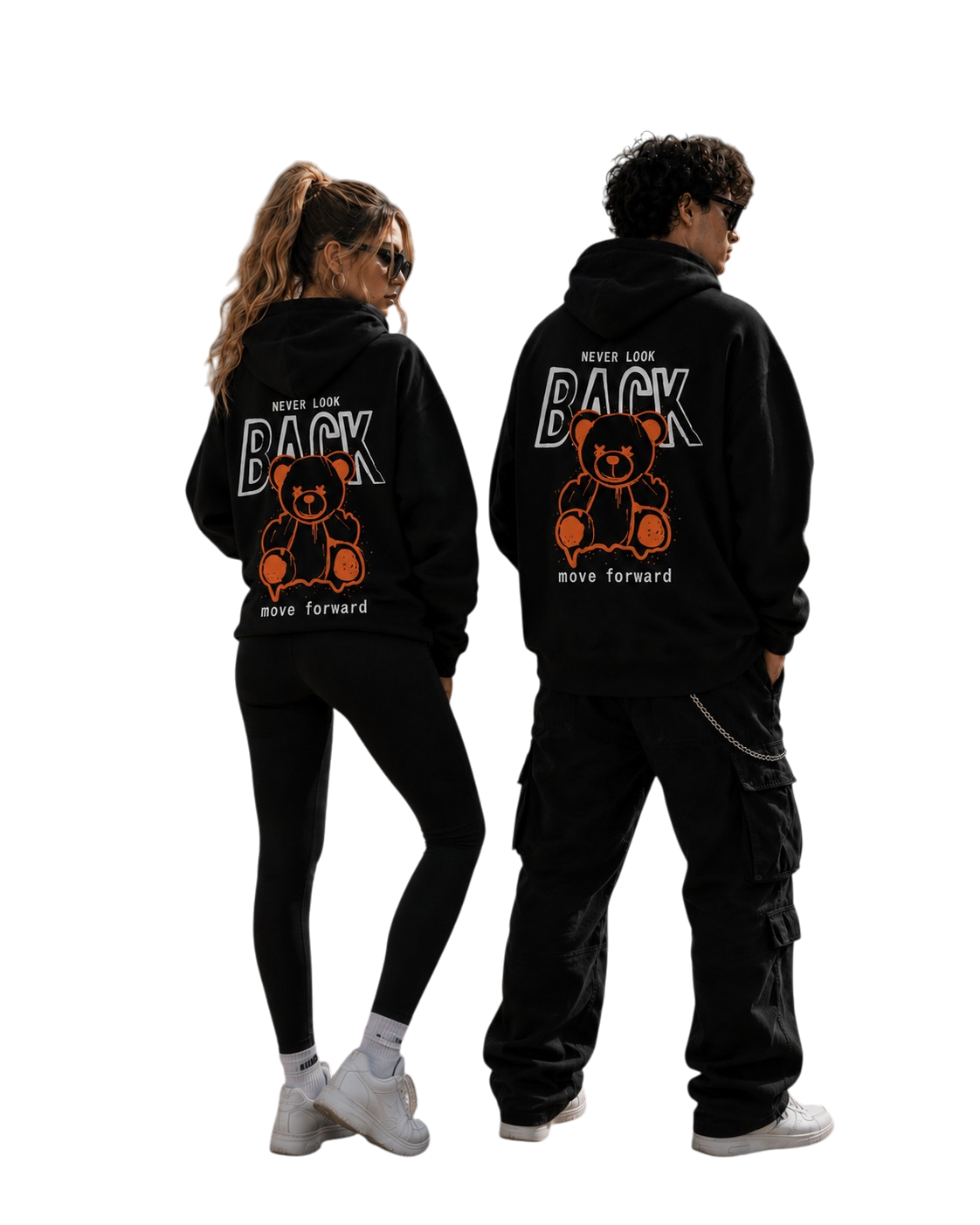 Oversized Hoodie – NEVER LOOK BACK BEAR