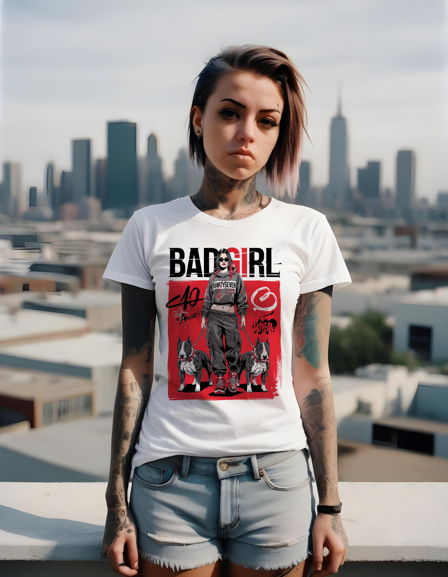 Damen T-Shirt "Bad Girl Energy"