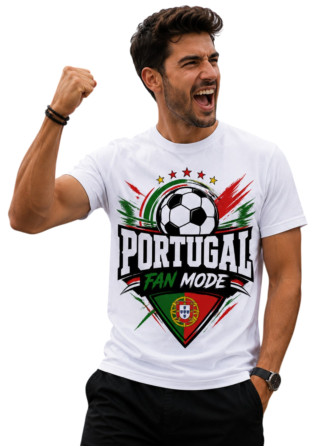 Portugal Fan Mode WM 2026 – Fußball T-Shirt