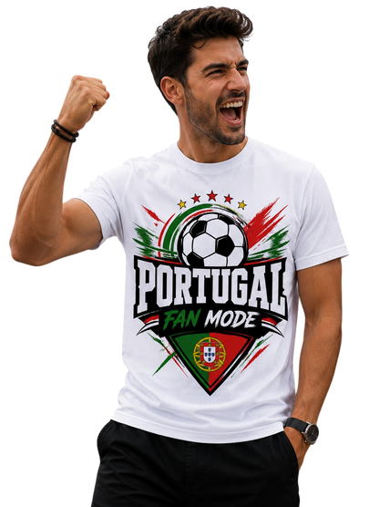 Portugal Fan Mode WM 2026 – Fußball T-Shirt