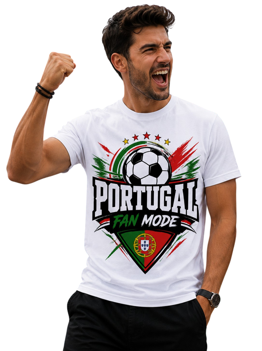 Portugal Fan Mode WM 2026 – Fußball T-Shirt